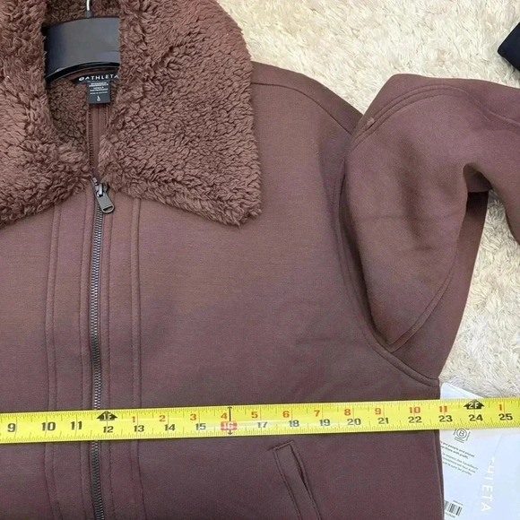 Athleta Womens westbound Sherpa Brown Jacket size Large - Picture 4 of 15